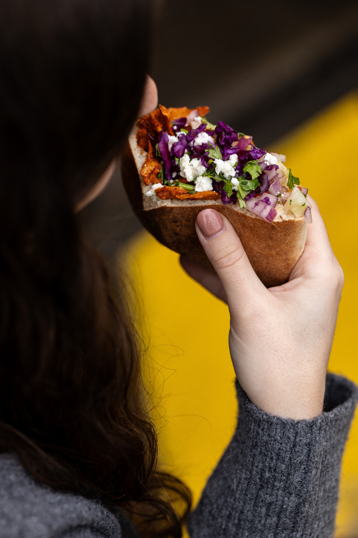 Loaded pita street food
